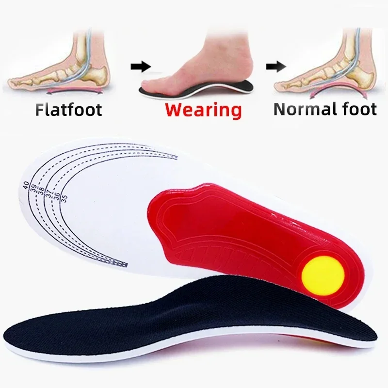 Se38a262cb2af4a34be4bc7c348c0fa89m EVA Orthopedic Insoles for Shoes Men Orthotic Flat Foot Arch for Plantar (New) - Image 1