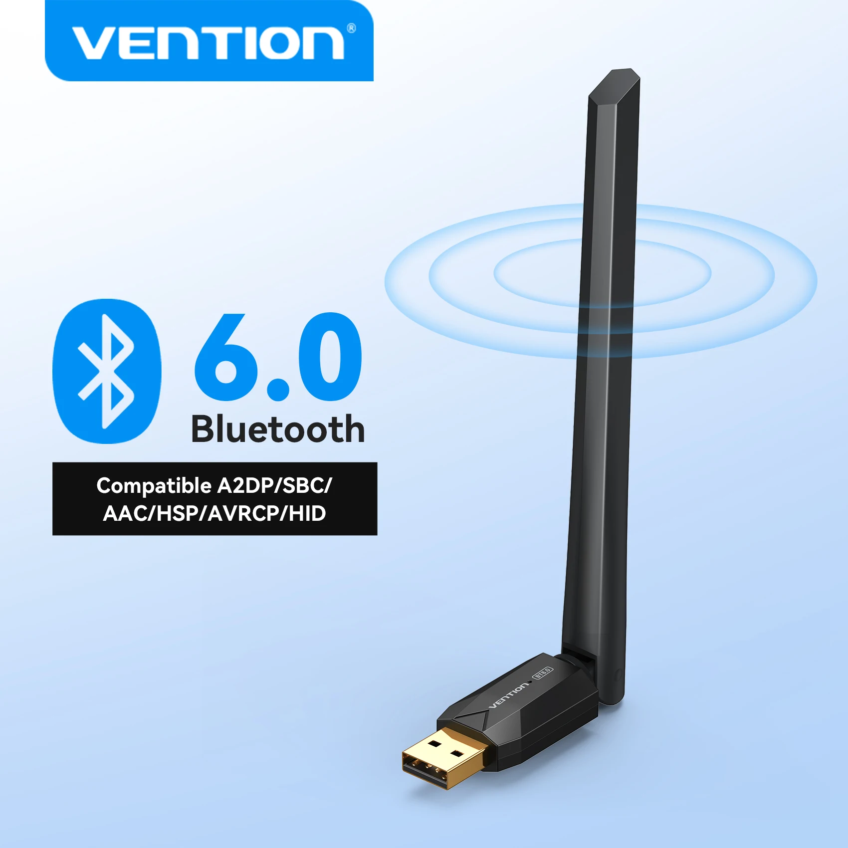 Se4de1bd3055046c4b5eb13e6d3af8ed1x Vention USB Bluetooth 6 Adapter Wireless USB Dongle Receiver Bluetooth (New) - Image 1