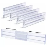1 2 4 6 8 Drawer Wardrobe Dividers Organizers Expandable From Kitchen Drawer Organizer, Clear Plastic Partition (New)