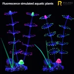 Simulation Aquatic Plants Fluorescent Silicone Water Grass Fish Tank Landscape Aquarium Decoration Coral (New)