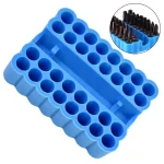 2 32 Hole Hex Shank Screwdriver Bit Holder 6.35mm Storage Box   Drill Bit (New)