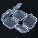 5 20 Mini Plastic Storage Box Transparent Jewelry Storage Box Container Portable Earring Ring (New)