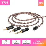 TRN RedChain Earphones Silver Plated Copper OFC Copper Upgrade Cable with Swappable Connectors 2.5 3.5 4.4 (New)
