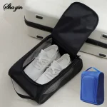 1 Black Oxford Cloth Travel Shoe Storage Bag, Basketball And Football Shoe Bag, (New)