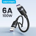 Vention 100W USB Type C Cable 6A Super Charging C (New)