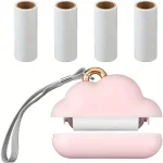 Compact Travel Size Lint Roller with 150 Refillable Papers   Portable, Reusable Mini Clothes (New)
