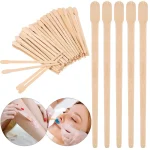 100 Woman Wooden Hair Removal Stick Disposable Depilation Spatula Wax Sticks Wood Face (New)