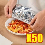 10 50 Reusable Aluminum Foil Bowl Cover Heat Insulation And Heat Preservation Food Grade (New)