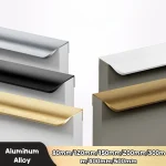 Cabinet Hidden Handle,Invisible Perforation Free,Kitchen Cabinet Pulls,Furniture Drawer Knobs,Wardrobe Edge Finger Long Strip (New)