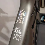1 set Bike Frame Stickers Ride or Die Top Tube Decals for MTB Bicycle (New)