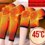2 Wormwood Self Heating Knee Sleeve Warmer Knee Pad Women Men Older Arthritis (New)