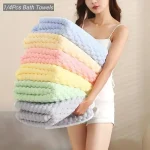 Adult Super Absorbent Ultra fine Fiber Towel, Quick Drying Texture Towel, Soft Home Thickened (New)