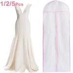 1 2 5 180cm Wedding Dress Dust Cover Hanging Bridal Garment Dress Clothes Suit Coat (New)