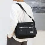Mens Business Single Shoulder Bag, Suitable for Business Trips and Work, Made of Nylon (New)