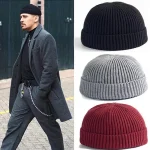 Unisex Warm Knitted Brimless Hat Men Women Beanies Winter Autumn Hip Hop Skullcap (New)