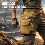 Motorcycle Drop Leg Bag Camouflage Waterproof Waist Bag Outdoor Multifunctional Travel Hiking (New)