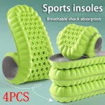 4 Soft Elasticity Sole Breathable Comfortable Insoles Men and Womens Sports Shock Absorbing (New)