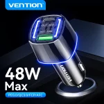 Vention 48W Car Charger QC 3 Huawei Xiaomi Quick (New)