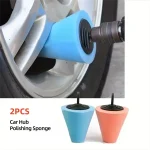 2 Car Hub Polishing Sponge Grinding Head Metal Plastic Grinding Conical Sponge Polishing (New)