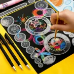 27  Tin Draw Drawing Art Original Spirograph Design Set Craft Create Kids (New)