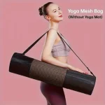 1 Breathable Yoga Mat Storage Mesh Bag   Durable Oxford Fabric, Black with (New)