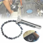 High Quality Adjustable Car Engine Oil Filter Chain Grip Wrench Spanner Remover Tools (New)