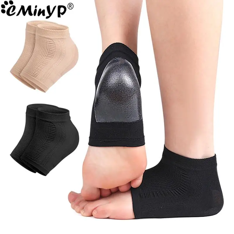 Sec3ceb97bcf54d2fa3c7452ef930ce73m 2 Gel Silicone Heel Protector Sleeve Heel Pads Heel Cups Plantar Fasciitis Support (New) - Image 1