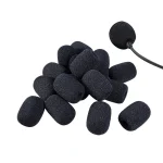 Black Mic Protector Replacement Headset Foam Covers Windscreen Windshield (New)