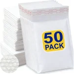 50-10Pack Kraft Bubble Mailers Self-Sealing Storage Paper Envelopes Waterproof Cushioned (New)