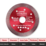105mm Turbo Diamond Saw Blade Disc Porcelain Tile Ceramic Granite Marble Cutting Blades (New)