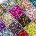 10g pack 2mm Glass Seed Beads Colorful Cylindrical Tube Shape Loose Beads For Jewelry (New)