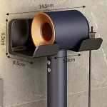 Bathroom Shelf Dryer Cradle Wall Shelves Hair Dryer Holder Shower Hairdryer Organizer Box (New)