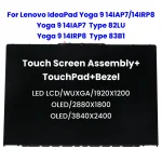 14'' For Lenovo IdeaPad Yoga 9 14IAP7 Type 82LU Yoga 9 14IRP8 Type 83B1 LCD or OLED Touch Screen Display Digitizer Assembly (New)