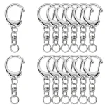 18566 Sets Lobster Claw Clasps for Keychain Clip, C Shaped Swivel Snap Hooks Key (New)