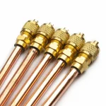 5 Set Garden Air Conditioner Refrigeration Accessories Valves Copper Tube Filling Parts 3.4 Mpa (New)