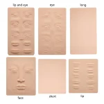 3D Silicone Permanent Makeup Tattoo Training Practice Fake Skin Blank Eye Lips Face (New)