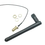 2.4GHz Folded Bluetooth ZigBee Antenna 3dBi with U.FL I P E X 1 to SMA Connector 15cm (New)