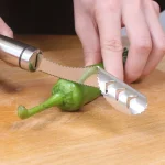 Stainless Steel Corer Chili Corer Bitter Gourd Seed Remover Core Digging Knife Green (New)