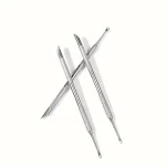 Double Headed Nail Pusher Stainless Steel Cuticle Remover Exfoliation Prep Tool Clean Dead Skin (New)