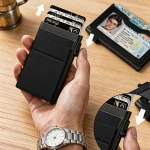 Mens Minimalist Wallet Slim Rfid Credit Card Holder Men Women Metal Wallets Automatic (New)