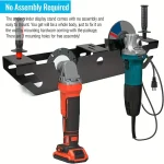Angle Grinder Holder 2 Bay Angle Grinder Rack Stand Storage Rack Cord Hanger Wall (New)