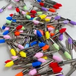 100 Dental Prophy Brushes Polishing Polisher Disposable Latch Type Mixed Color Used for (New)