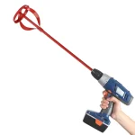 Hexagon Shaft Plaster Paint Mixer Mixing Paddle Rod For Electric Drill Construction Agitator (New)