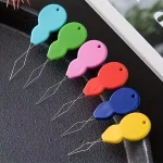 2 5 10 plastic needle thread   easy threading for hand sewing, handmade, knitted, quilted, (New)