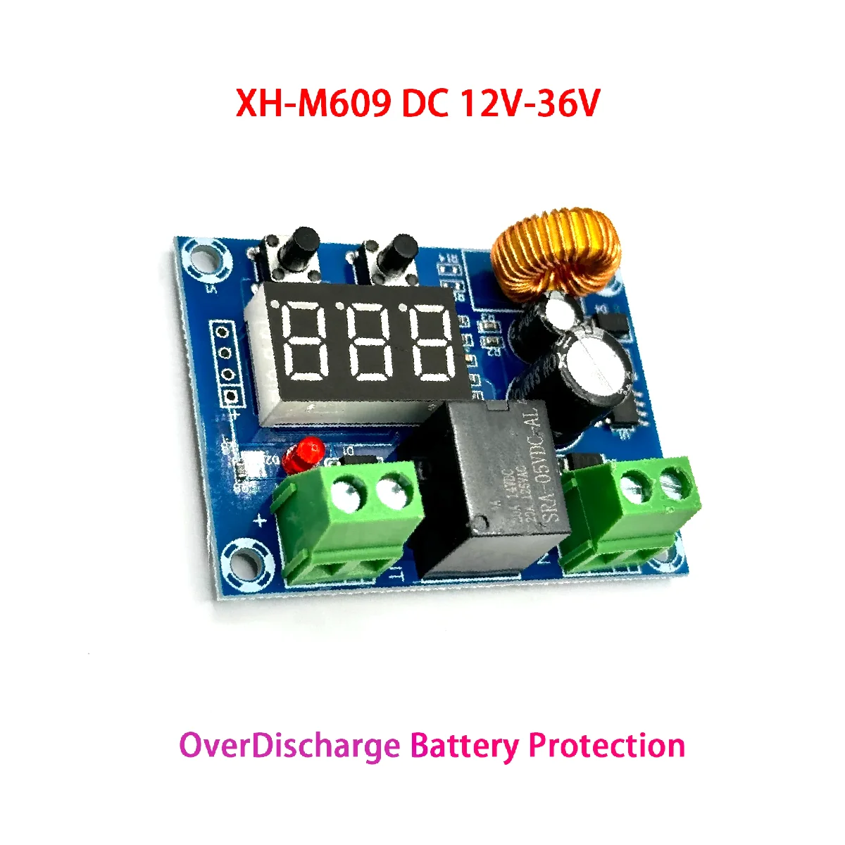 Sf3bce823af20462a86680a6ea05b073cG XH M609 Low Voltage Disconnect Switch Cut Off 12V 24V 36V Digital LED Display (New) - Image 1