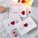 Love Postcard Valentines Day Gift Cards Wedding Invitation Greeting Cards Anniversary for Couples (New)