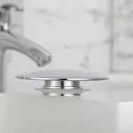 Silver Chrome Basin Waste Sink Plug 66mm PopUp Cap Click Clack Push Button (New)