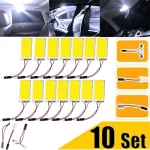 1 10Set Car Interior Ceiling LED Light Panel 6000K White COB LED Light Panel (New)