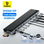 Baseus EH3 12 in 1 USB C Hub HDMI DP 4K 60Hz Triple Display 3.2 (New)