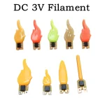 DC3V LED Flame Filament Flash Flowing Candles Edison Bulb LED Filament Diode Birthday (New)